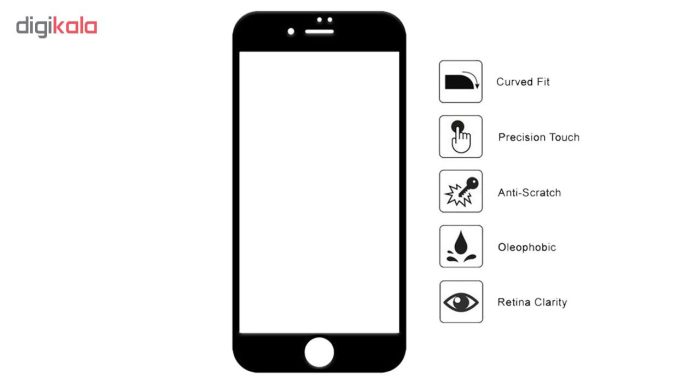 محافظ صفحه نمایش 5D لایونکس مدل CRM مناسب برای گوشی موبایل اپل iPhone 8 Plus