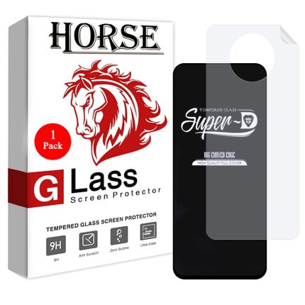 محافظ صفحه نمایش هورس مدل 2SN-Glass   مناسب برای گوشی موبایل   شیائومی  Redmi Note 9T  به همراه محافظ پشت گوشی