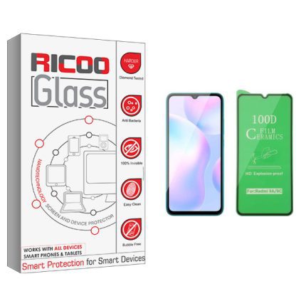 محافظ صفحه نمایش سرامیکی ریکوو مدل +HD مناسب برای گوشی موبایل شیائومی Redmi 9A