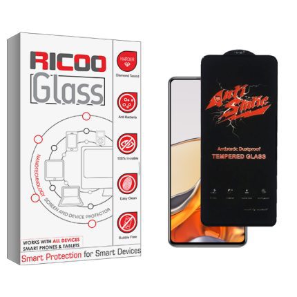 محافظ صفحه نمایش شیشه ای ریکو مدل Ricoo Glass AntiStatic مناسب برای گوشی موبایل شیائومی 11T Pro 5G 2107113SG