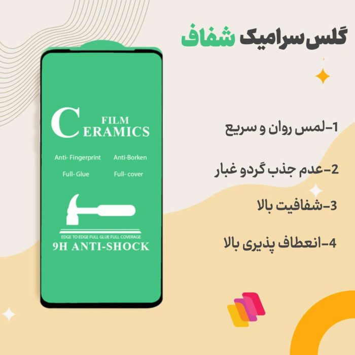 محافظ صفحه نمایش سرامیکی شهر گلس مدل CERAMSH مناسب برای گوشی موبایل سامسونگ Galaxy A14 4G